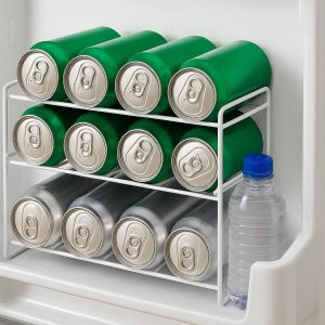 Stackable Can and Beverage Organizer Rack for Fridge Door